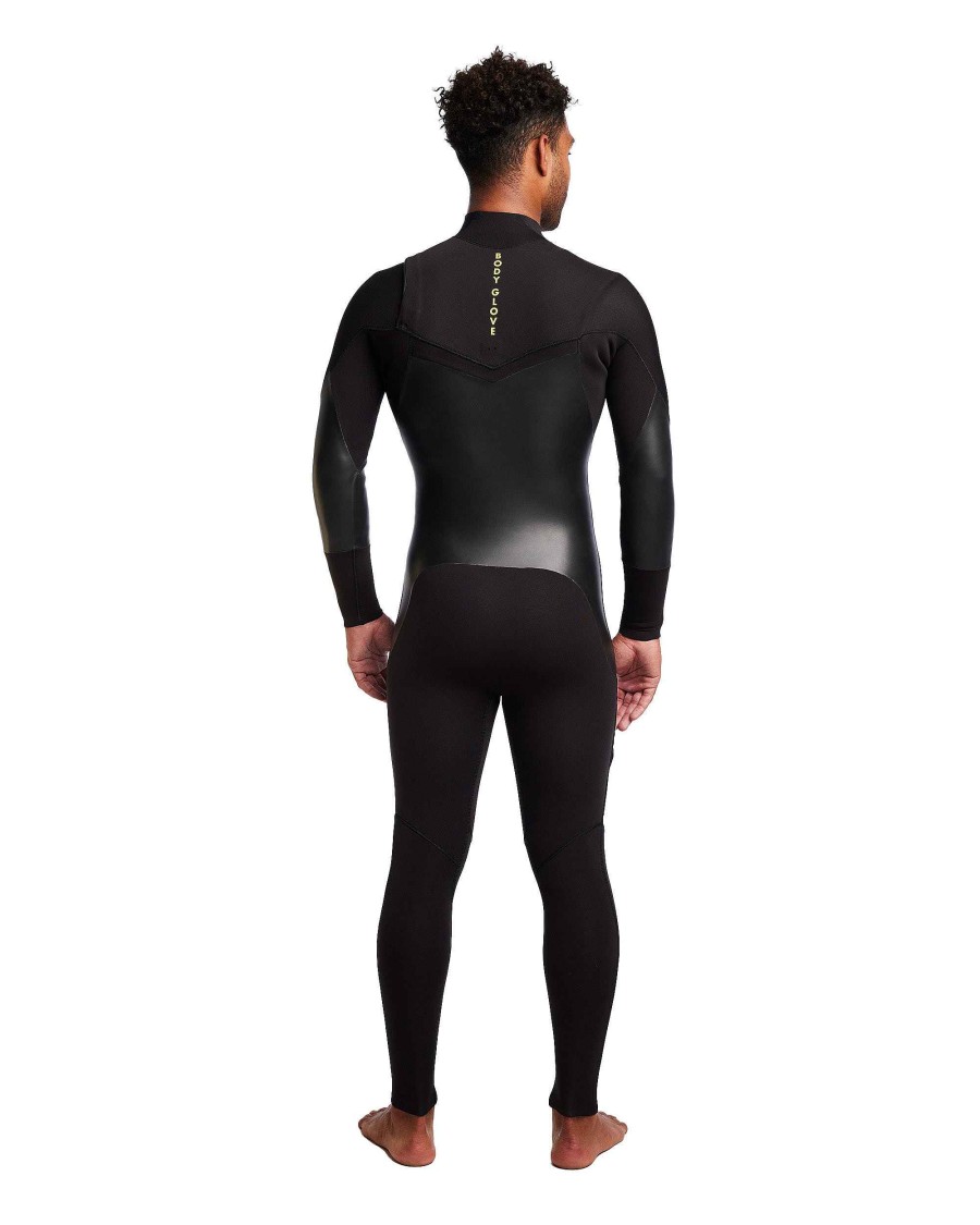 Men SDI Wetsuits | Men'S 5370 3/2Mm Chest Zip Fullsuit Black