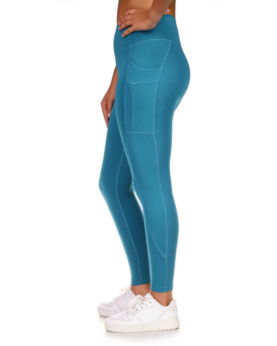 Women S2 Activewear | Breezy 7/8 High-Rise Legging W/ Zippered Pockets Teal