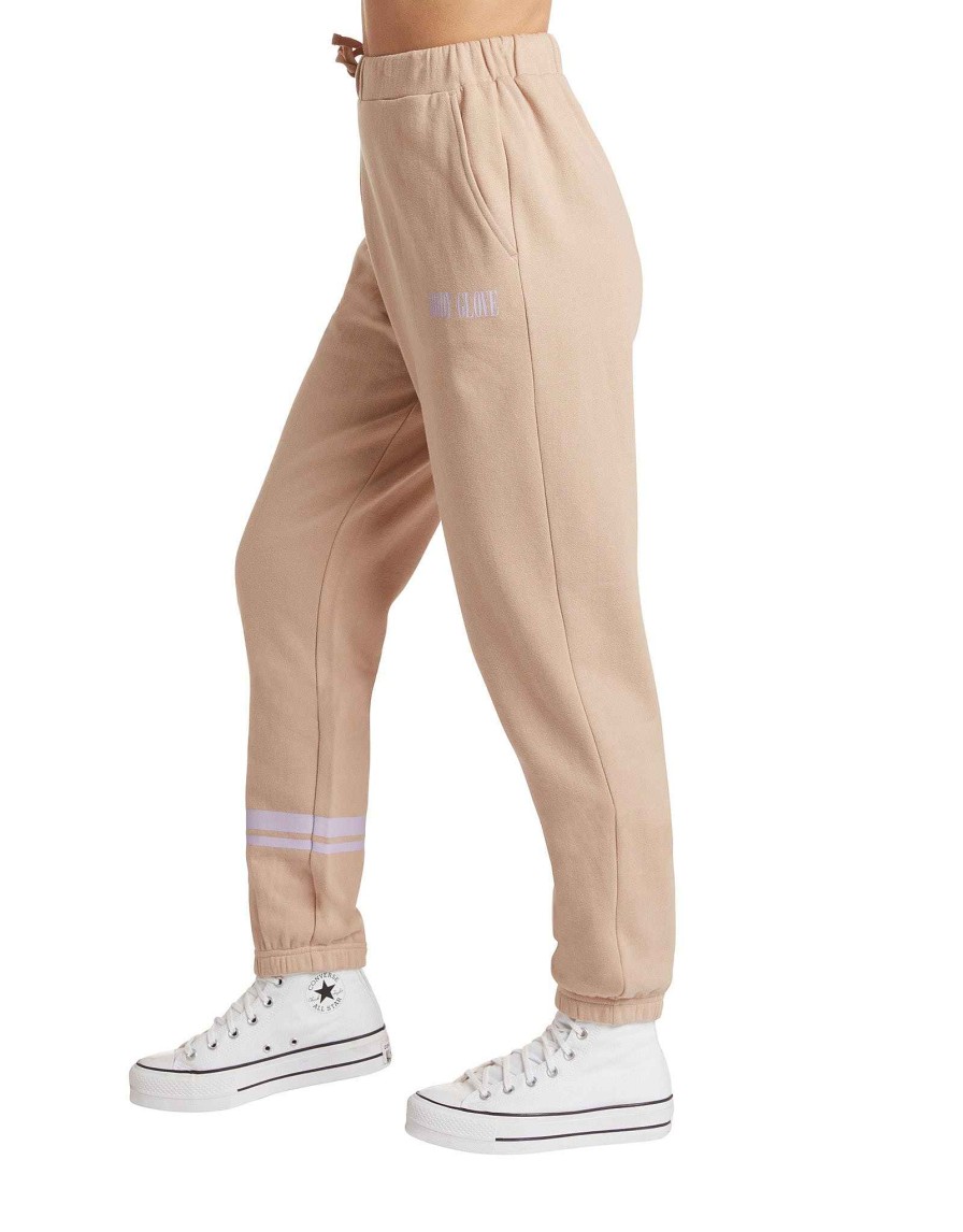 Women Jerry Leigh Sets | Laid Back Mid-Rise Fleece Jogger Pant Mushroom