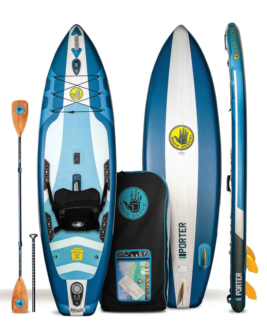 Boards Surf 9 Inflatable Kayaks | Porter Skx 9'6" Inflatable Kayak-Paddle Board Blue/Grey