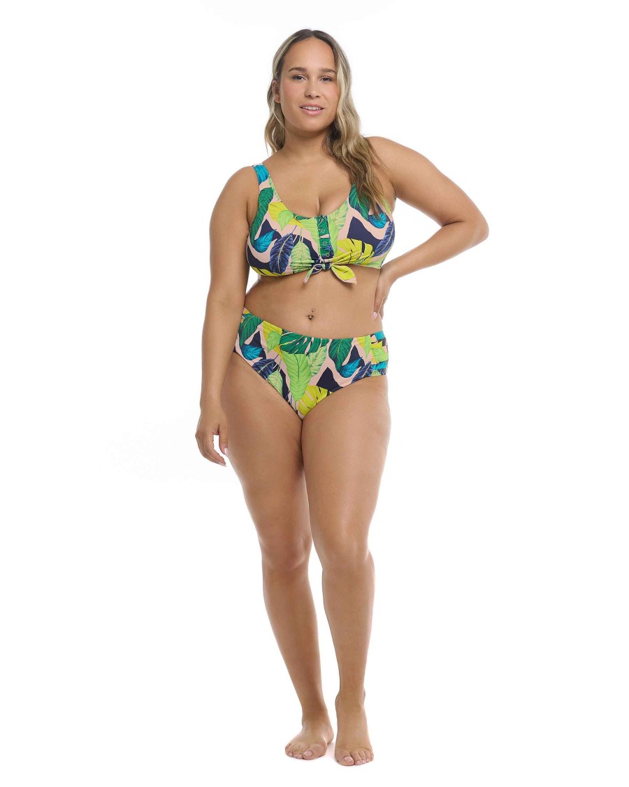 Swimwear SGS Plus Size Swimwear | Manoa Falls Plus Size Kate Crop Bikini Top Nightfall