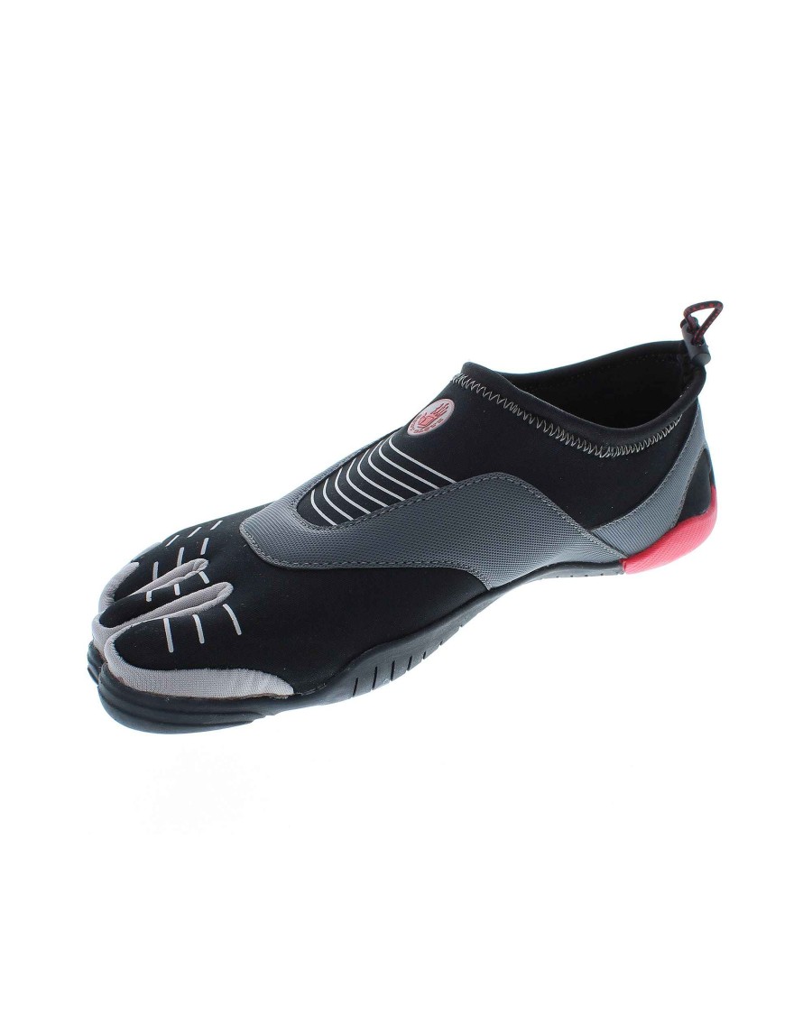 Shoes Surf 9 Water Shoes | Men'S 3T Barefoot Cinch Water Shoes Black/Rio Red