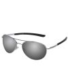 Accessories FGX Sunglasses | Men'S Oahu Polarized Sunglasses Silver