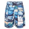 Kids Babyfair Swimwear | Toddler Boys' Patchwork Photo Swim Shorts Blue