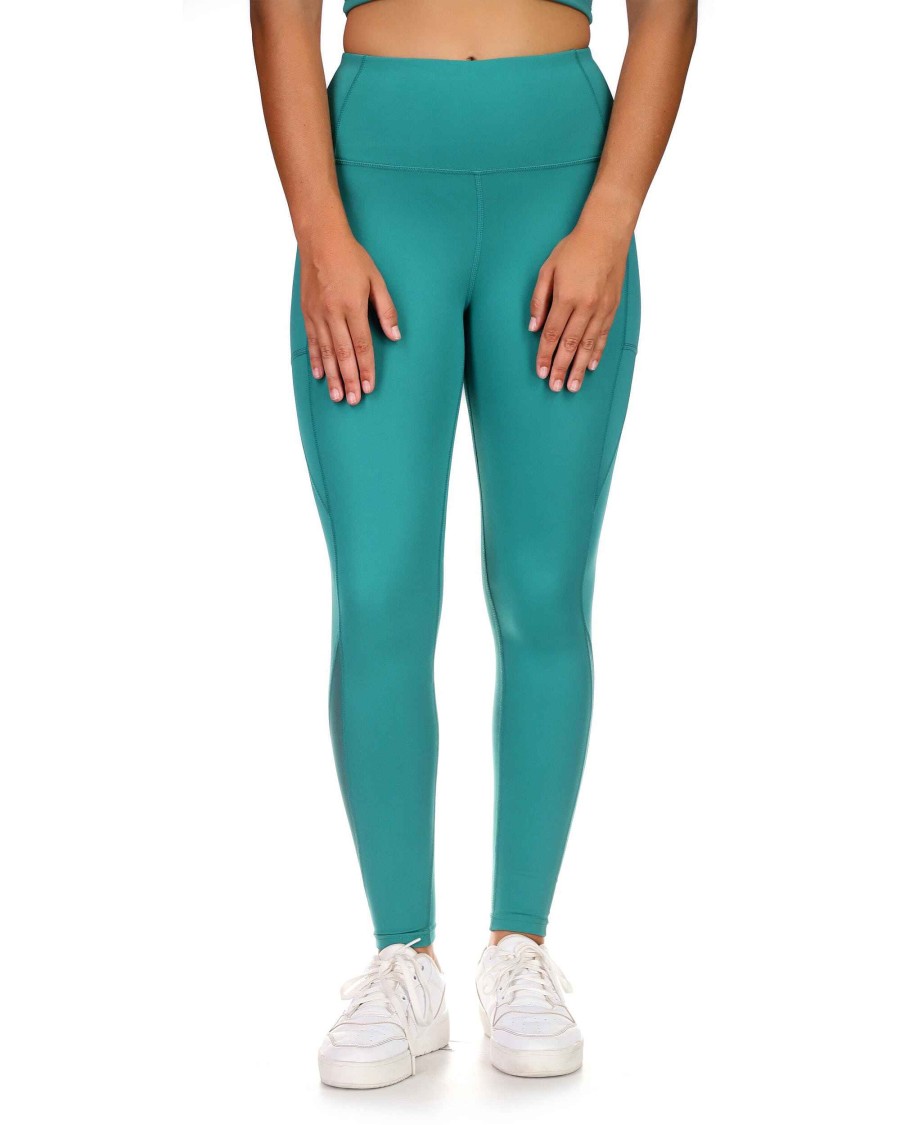 Women S2 Activewear | Yin To My Yang Legging With Mesh Panels Green