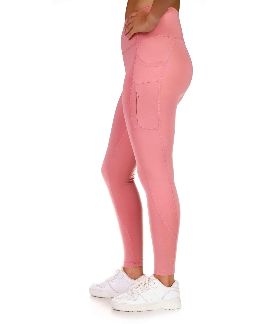 Women S2 Activewear | Breezy 7/8 High-Rise Legging W/ Zippered Pockets Pink