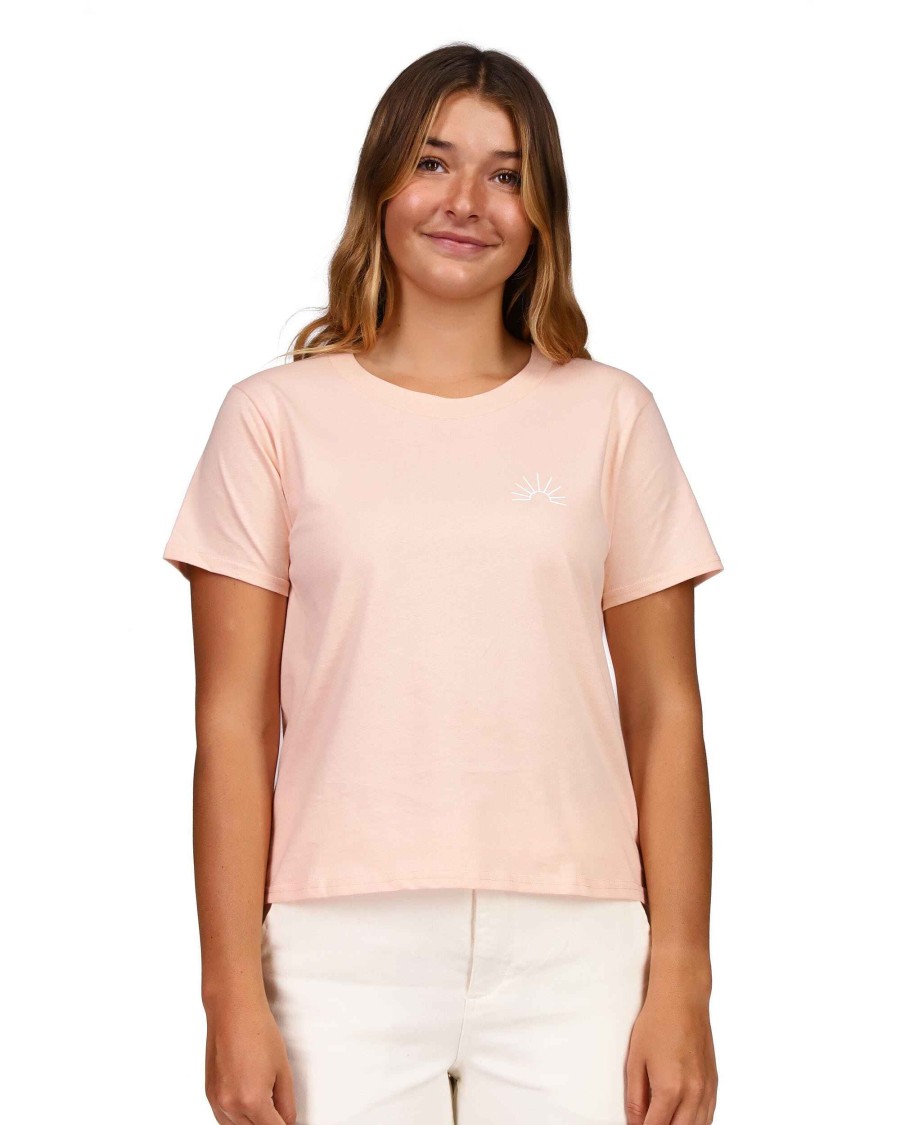 Women Riviera Supply Tops | Tati X Body Glove Sunrise T-Shirt Peach