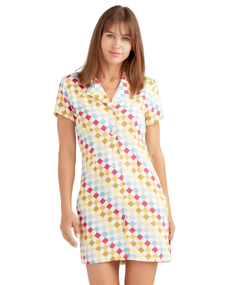 Women Jerry Leigh Dresses | Malia Dress Button-Up Dress Multi