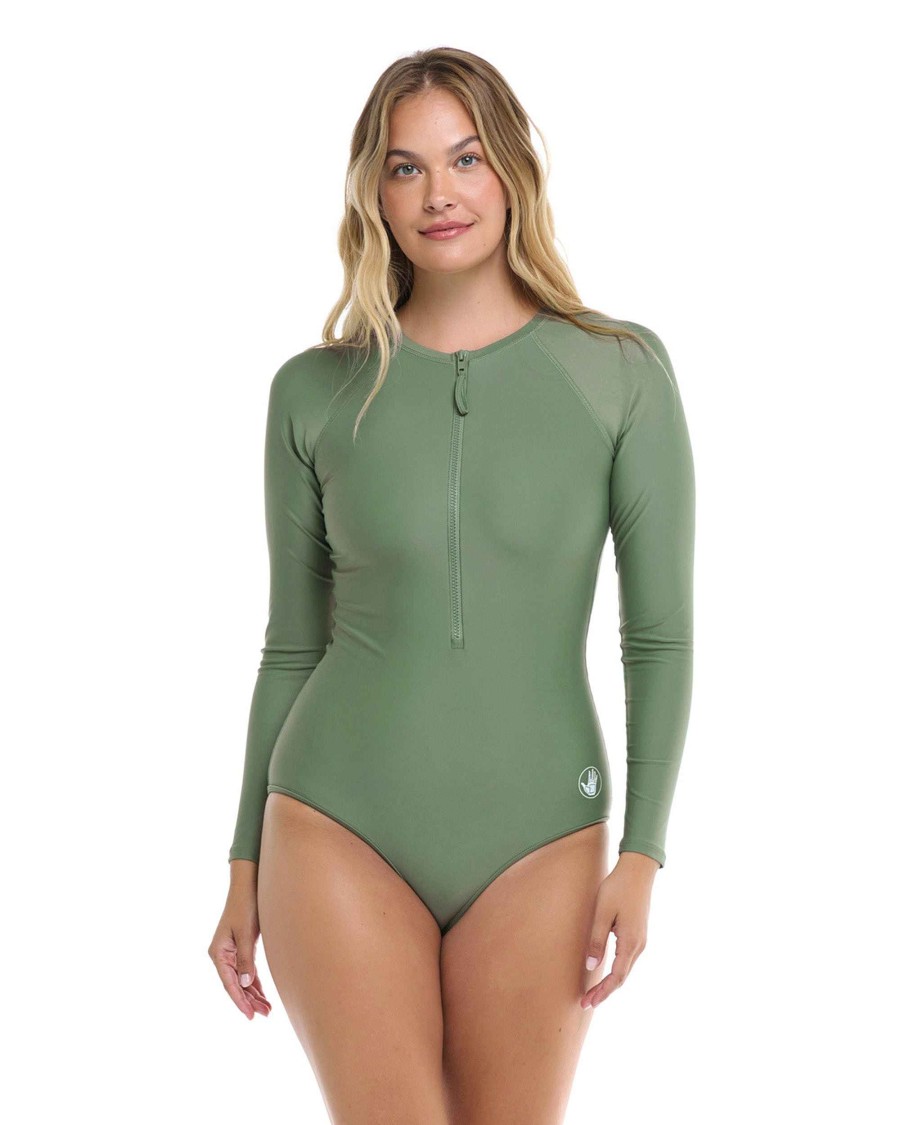 Shoes SGS Sandals | Smoothies Channel Cross-Over Long Sleeve Swimsuit Cactus