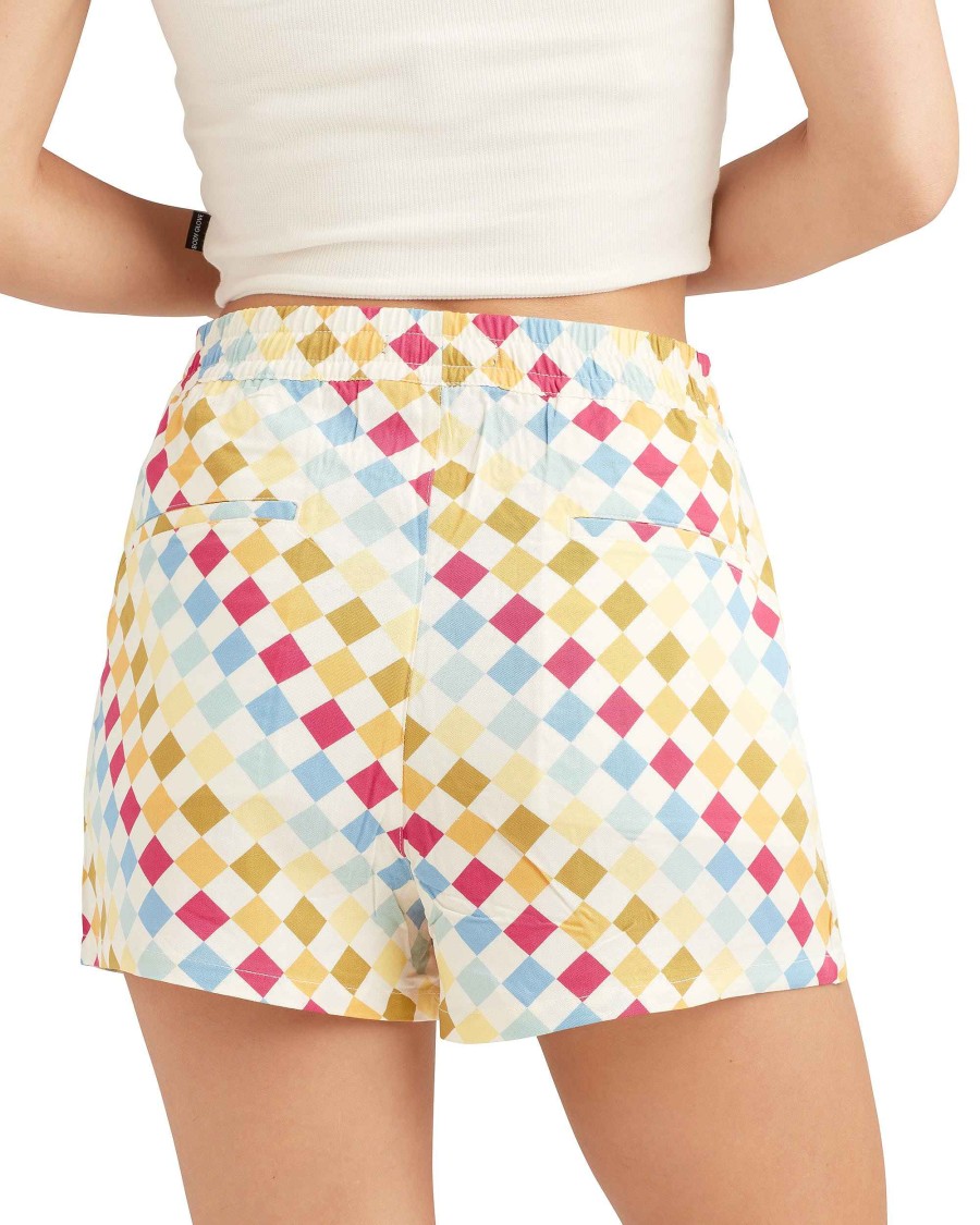 Women Jerry Leigh Sets | Easy Breezy Elastic Waist Shorts Multi