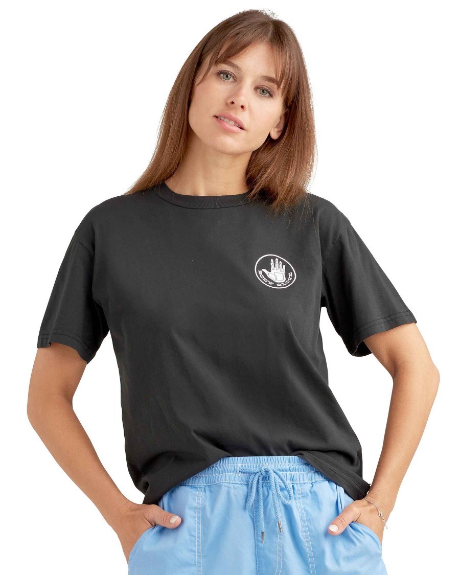 Women Jerry Leigh Tops | Tom-Boyish T-Shirt Black