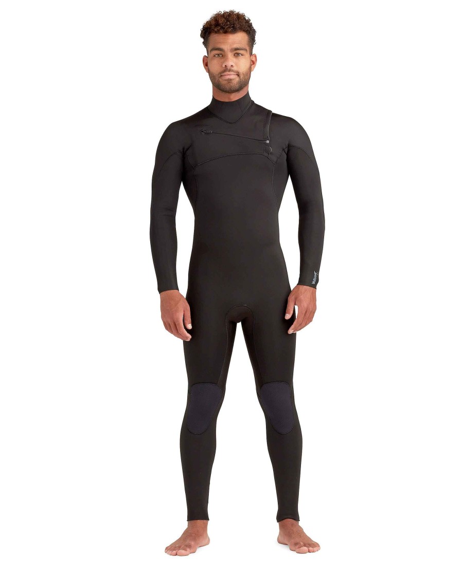 Men SDI Wetsuits | Variant 4/3Mm Men'S Chest-Zip Fullsuit Black