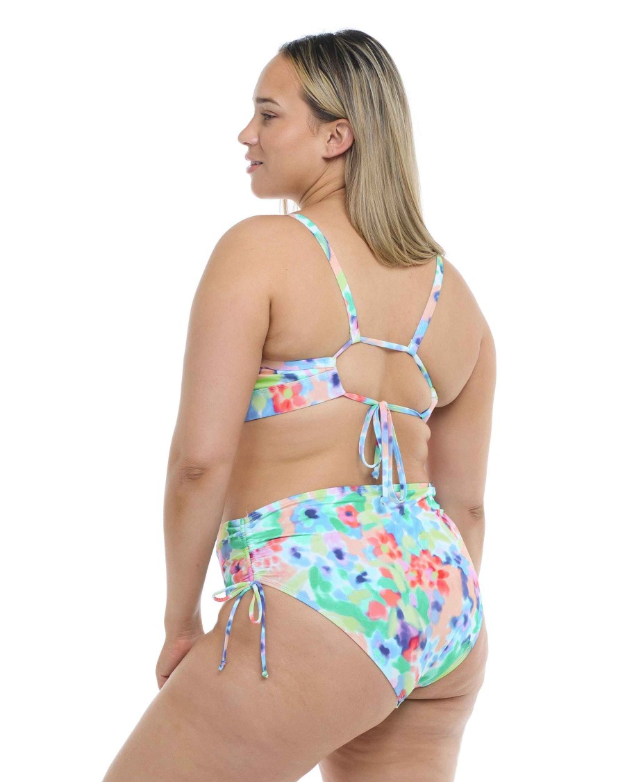 Swimwear SGS Plus Size Swimwear | Posy High Tide Plus Size Swim Bottom Multi