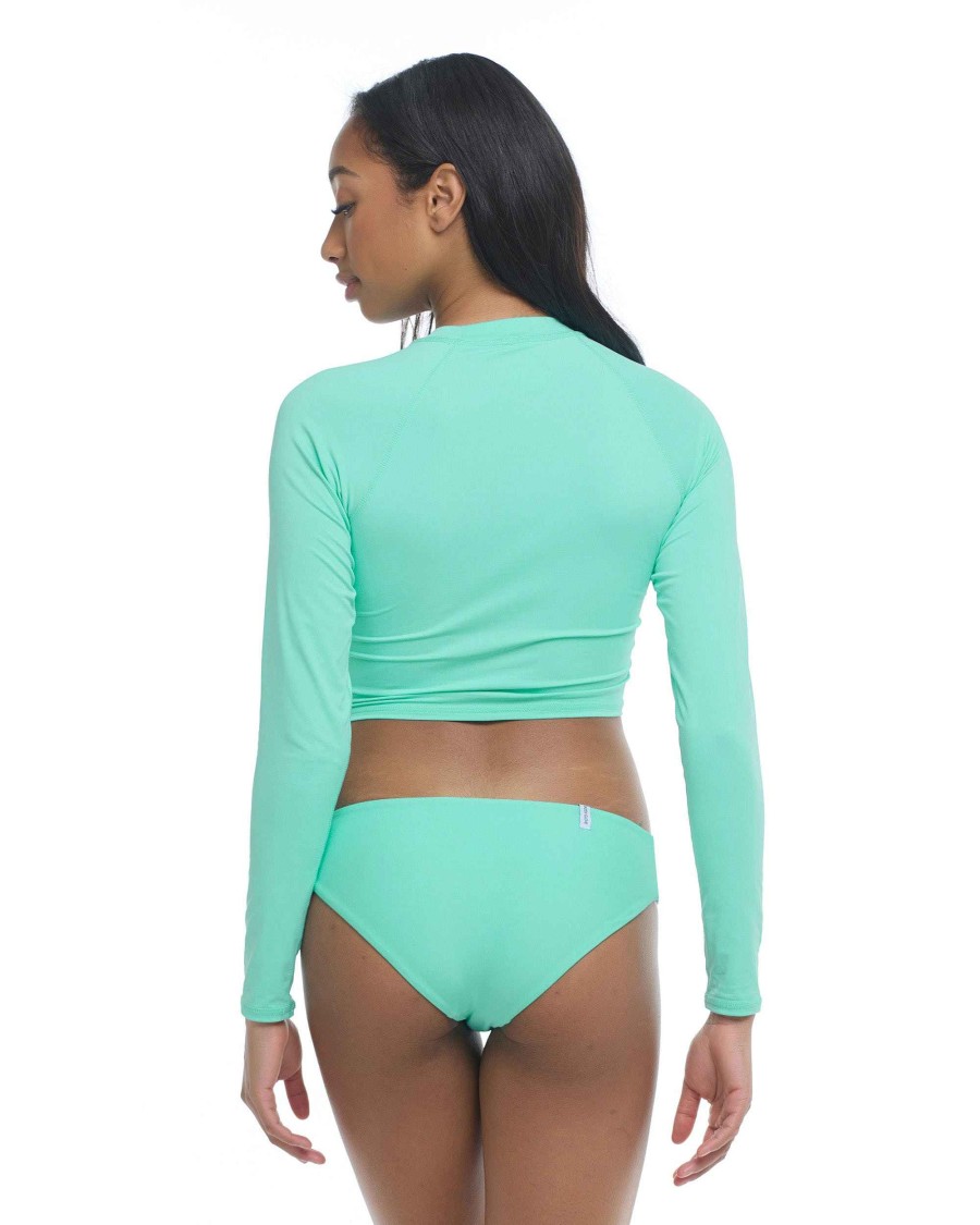 Boards SGS Rash Guards | Smoothies Let It Be Cross-Over Rash Guard Sea Mist