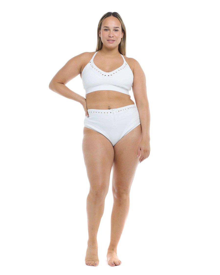 Swimwear SGS Plus Size Swimwear | Constellation Plus Size Ruth Fixed Triangle Swim Top Snow