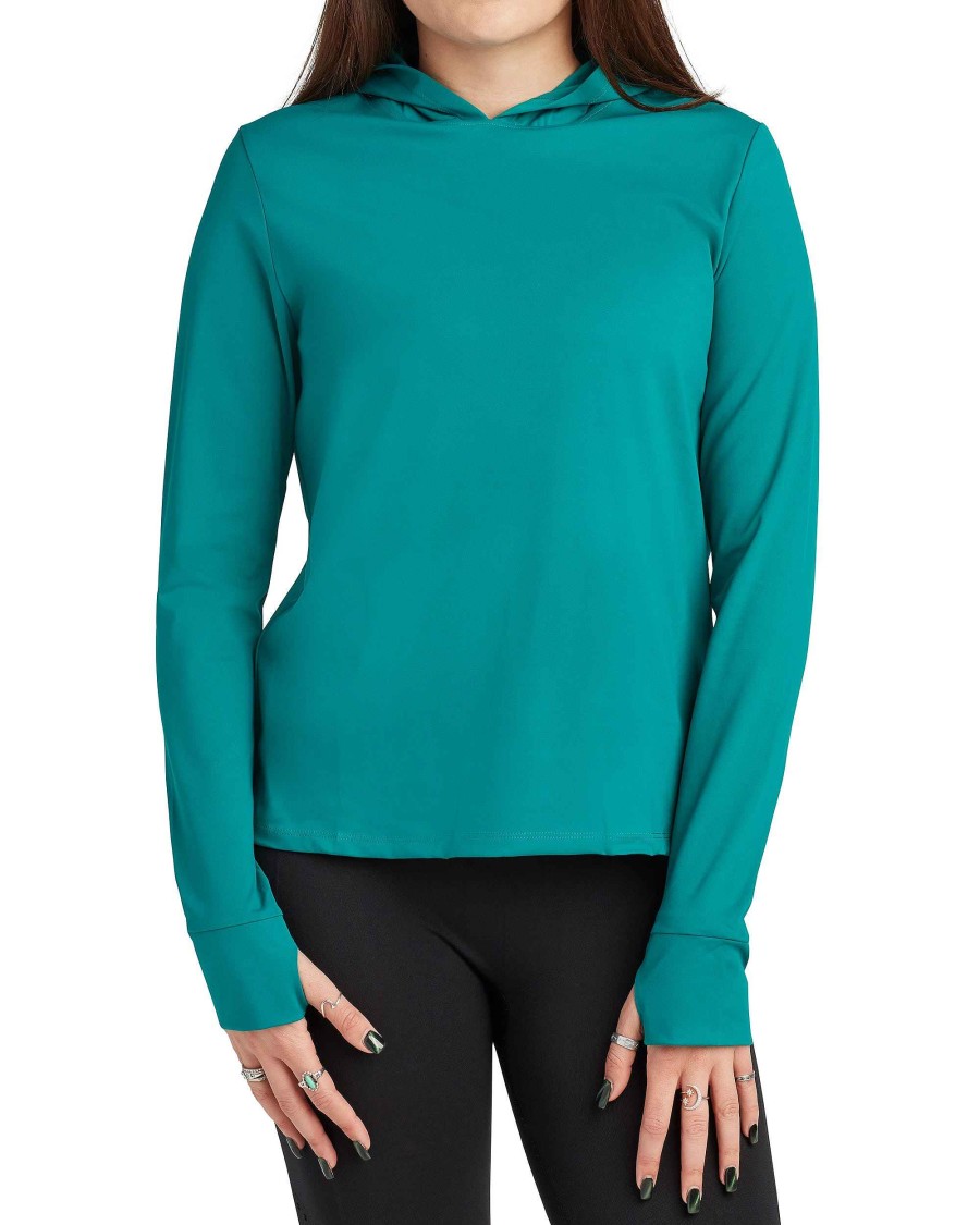 Women S2 Activewear | Essential Performance Pullover Hoodie Green