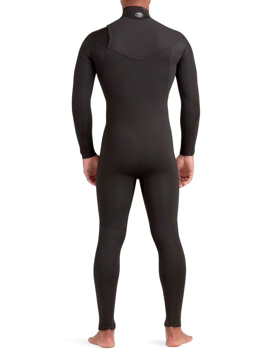 Men SDI Wetsuits | Variant 3/2Mm Men'S Chest-Zip Fullsuit Black