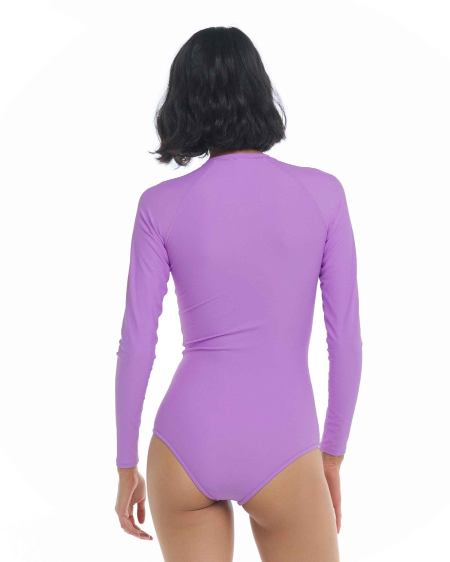 Swimwear SGS Cross-Overs | Smoothies Channel Cross-Over Long Sleeve Swimsuit Akebi