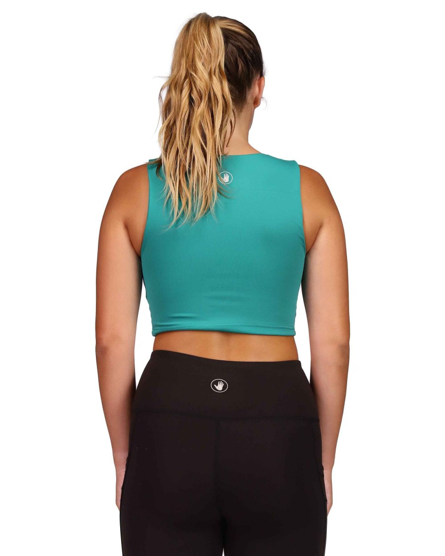 Women S2 Activewear | Reboot Athletic Crop Top Green