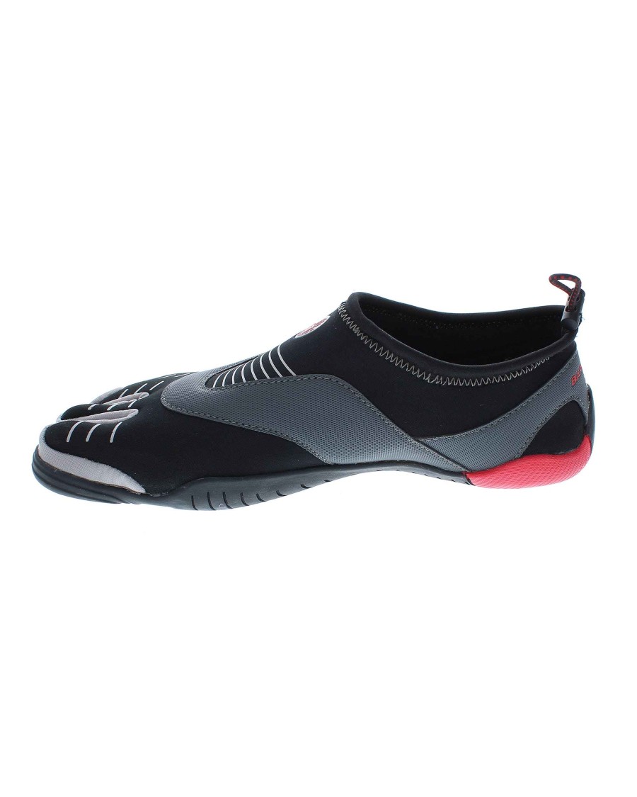 Shoes Surf 9 Water Shoes | Men'S 3T Barefoot Cinch Water Shoes Black/Rio Red