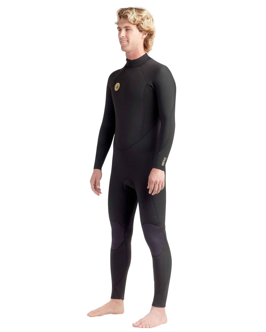 Men SDI Wetsuits | Heritage 4/3Mm Back-Zip Men'S Fullsuit Black