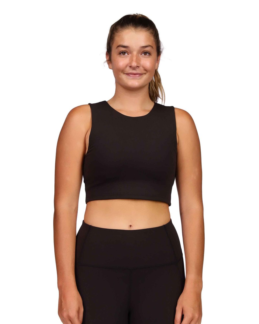 Women S2 Activewear | Reboot Athletic Crop Top Black