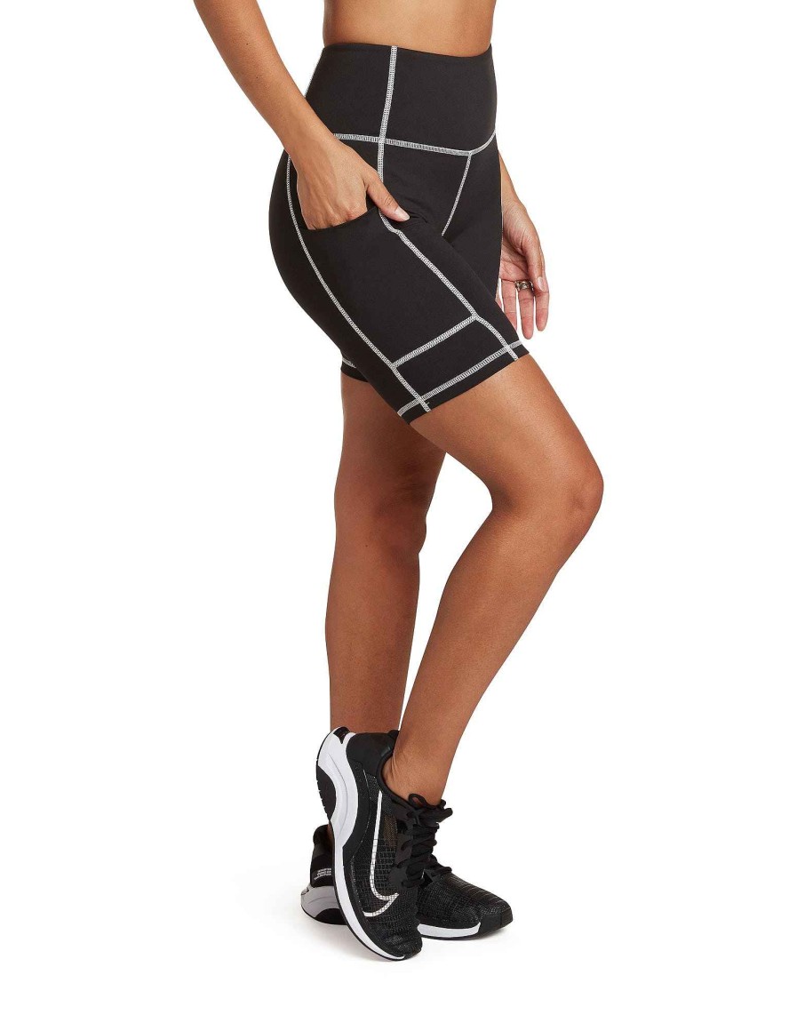 Women Jerry Leigh Sets | Elevate The Look Biker Short Black