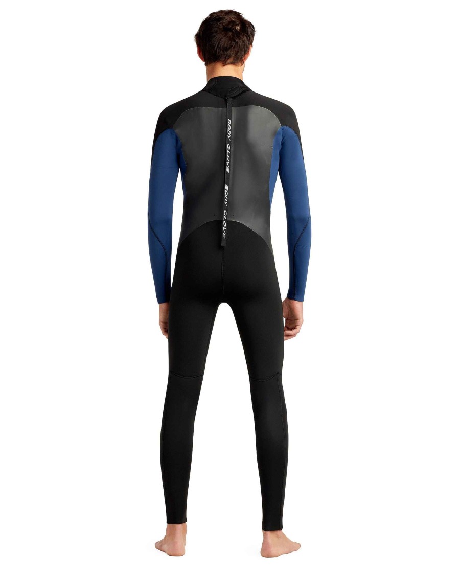 Men SDI Wetsuits | Phoenix 4/3Mm Men'S Back-Zip Fullsuit Blue