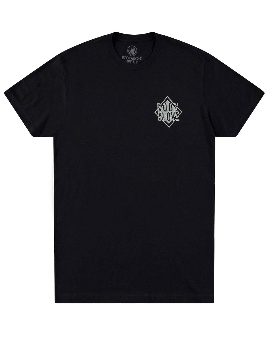 Men Green Coast Graphics T-Shirts & Tops | Men'S Geometric Logo T-Shirt Black