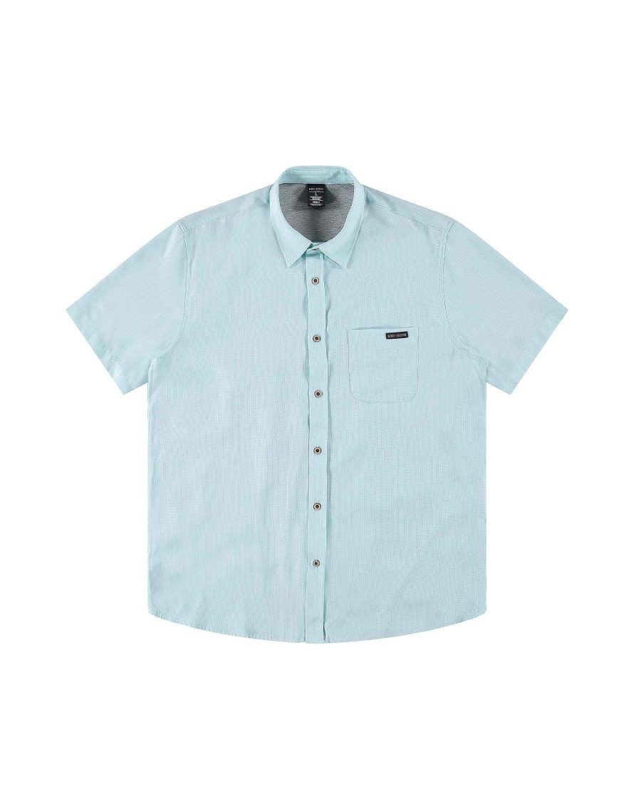 Men Island Daze Button Up Shirts | The Breeze Upf 50+ Button-Up Shirt Aqua