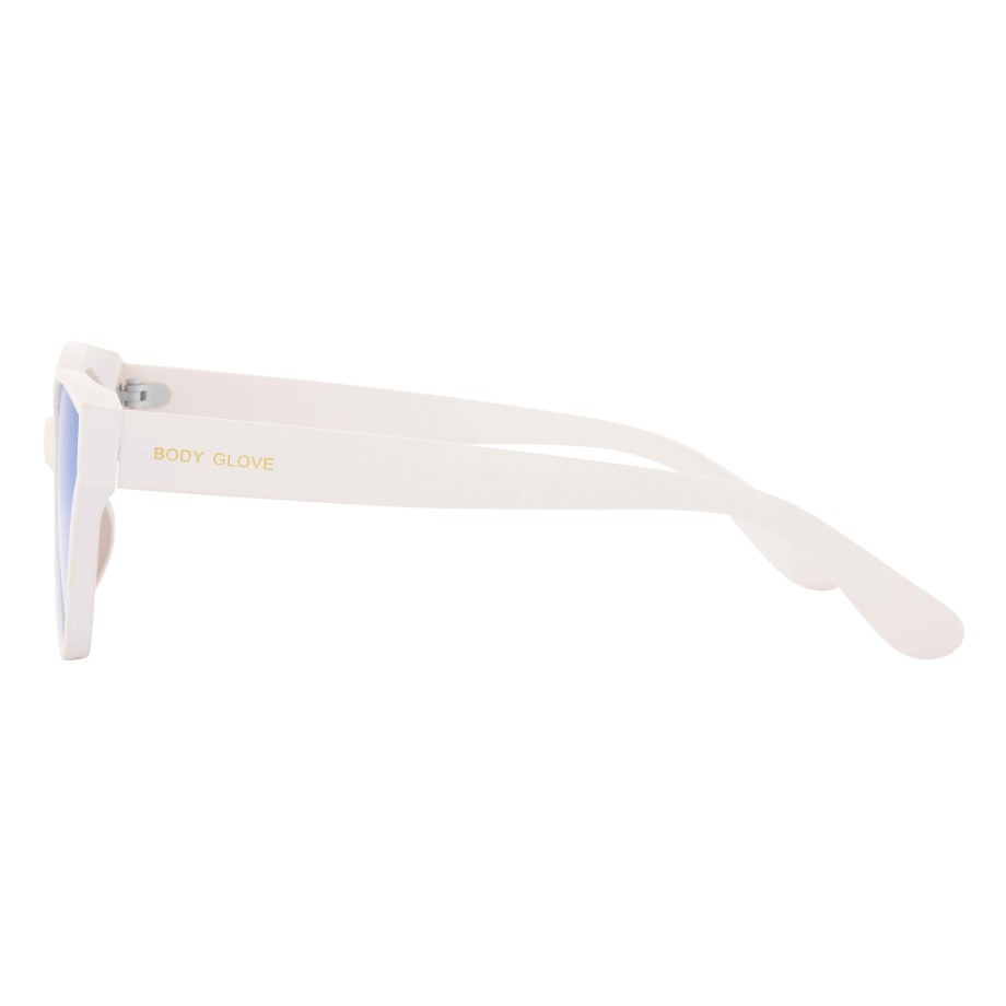 Accessories FGX Sunglasses | Lana Polarized Cat Eye Sunglasses White