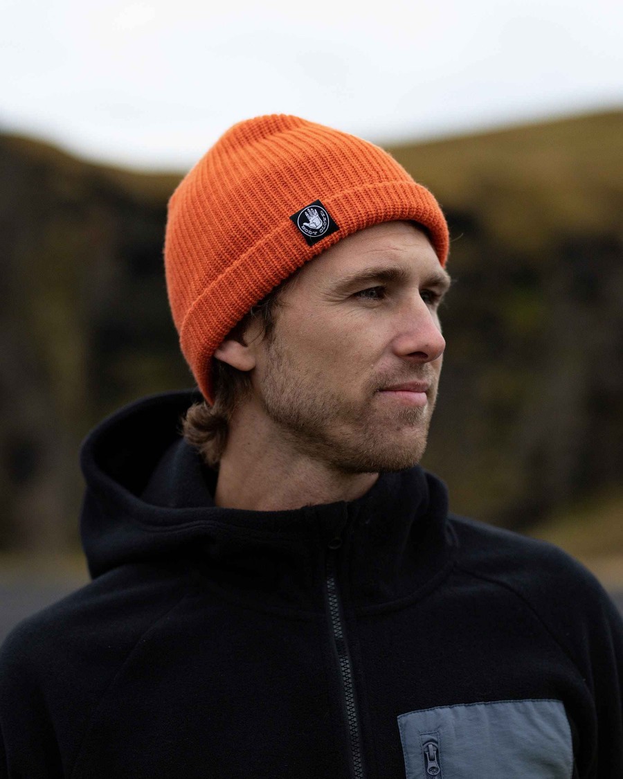 Women Jerry Leigh Headwear | Men'S Patrol Acrylic Beanie Orange