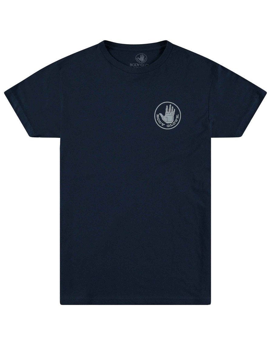 Men Green Coast Graphics T-Shirts & Tops | Men'S Classic Hand Logo T-Shirt Navy