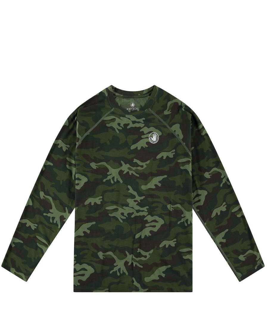 Men Jerry Leigh T-Shirts & Tops | Eclipse Upf 50+ Sun Protection Shirt Olive Camo