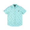 Men Island Daze Button Up Shirts | Tropic Trip Button-Up Shirt Aqua