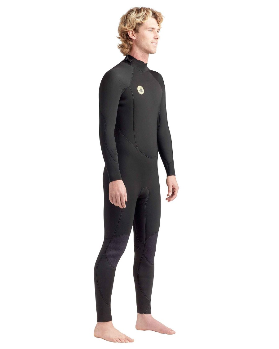 Men SDI Wetsuits | Heritage 3/2Mm Back-Zip Men'S Fullsuit Black