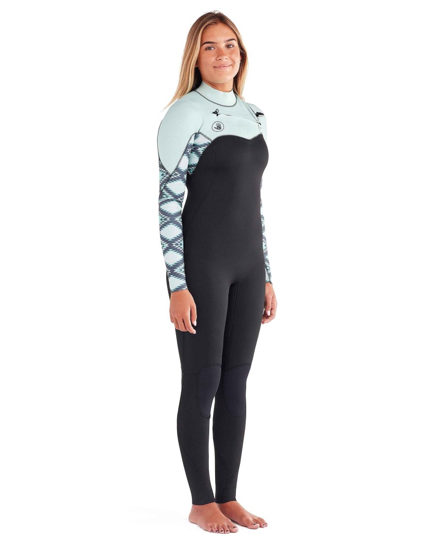 Women SDI Wetsuits | Stellar 4/3Mm Women'S Chest Zip Fullsuit Tribal