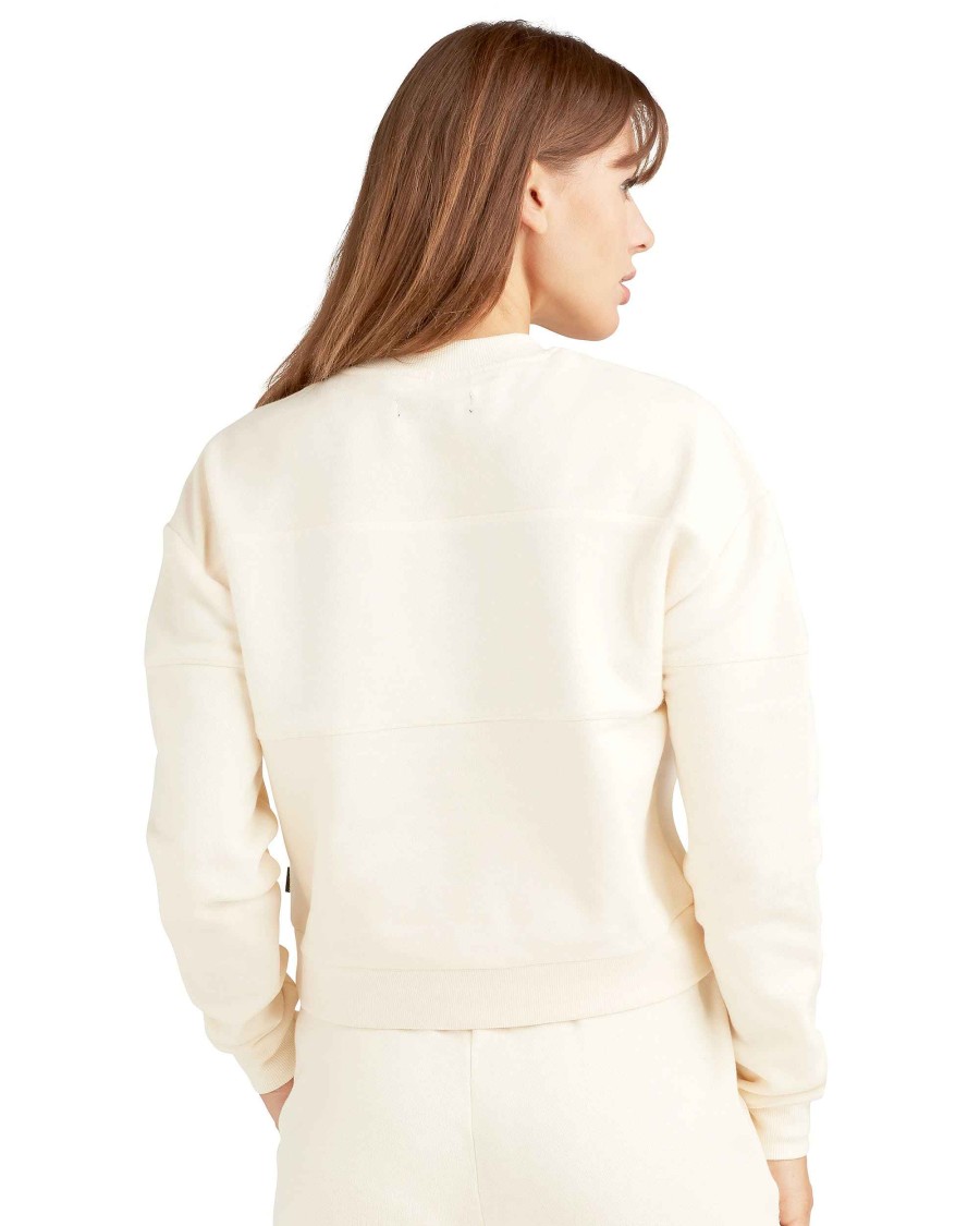 Women Jerry Leigh Sets | Kiss Me Buttercup Fleece Pullover Cream