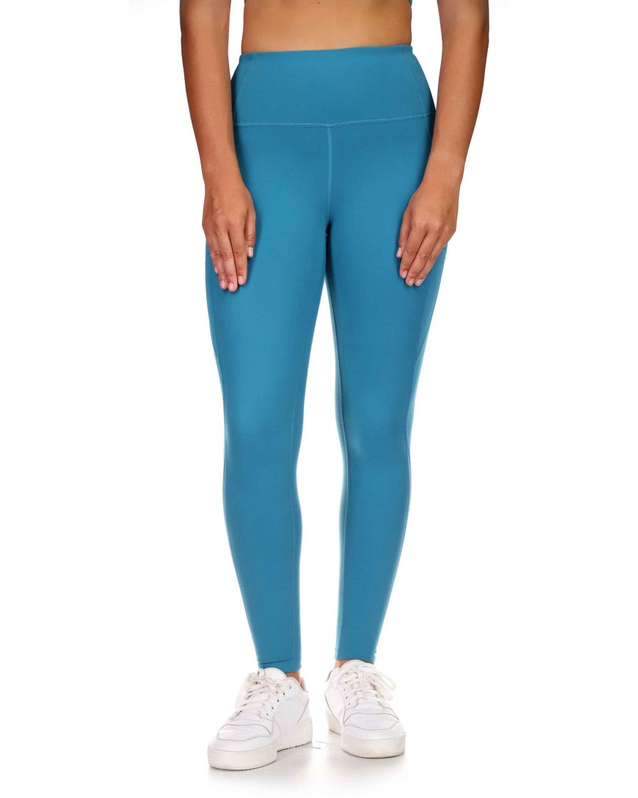 Women S2 Activewear | Yin To My Yang Legging With Mesh Panels Teal