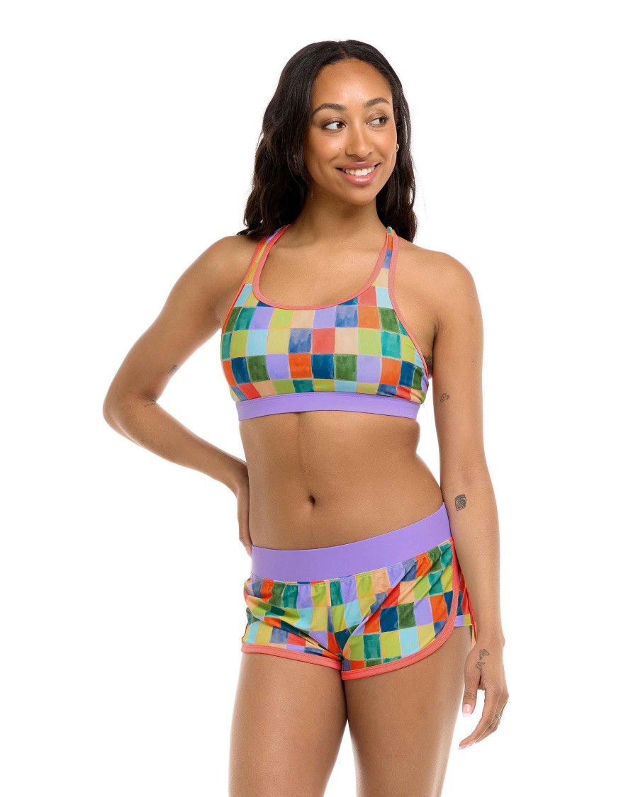 Swimwear SGS Cross-Overs | Aloha Vibes Equalizer Sports Bra - Multi Aloha Vibes Multi