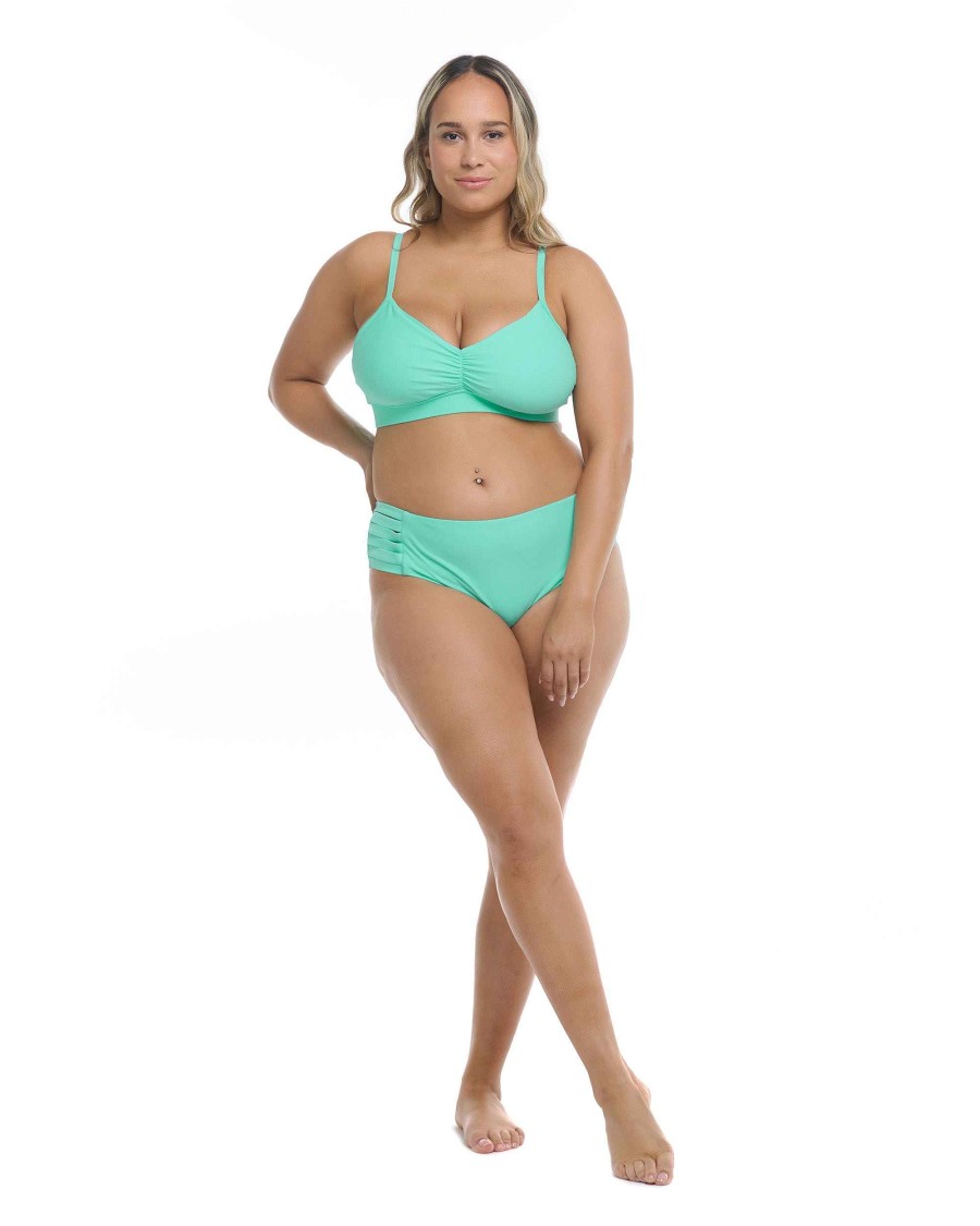 Swimwear SGS Plus Size Swimwear | Smoothies Drew Plus Size Swim Top Sea Mist