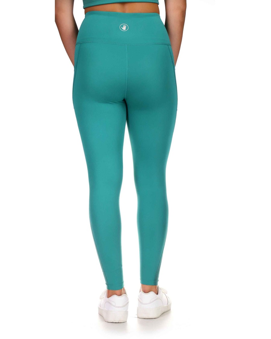 Women S2 Activewear | Yin To My Yang Legging With Mesh Panels Green