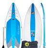 Boards Surf 9 Tandem Paddle Boards | Crusader 15' Multi-Person Inflatable Paddle Board Cobalt/White