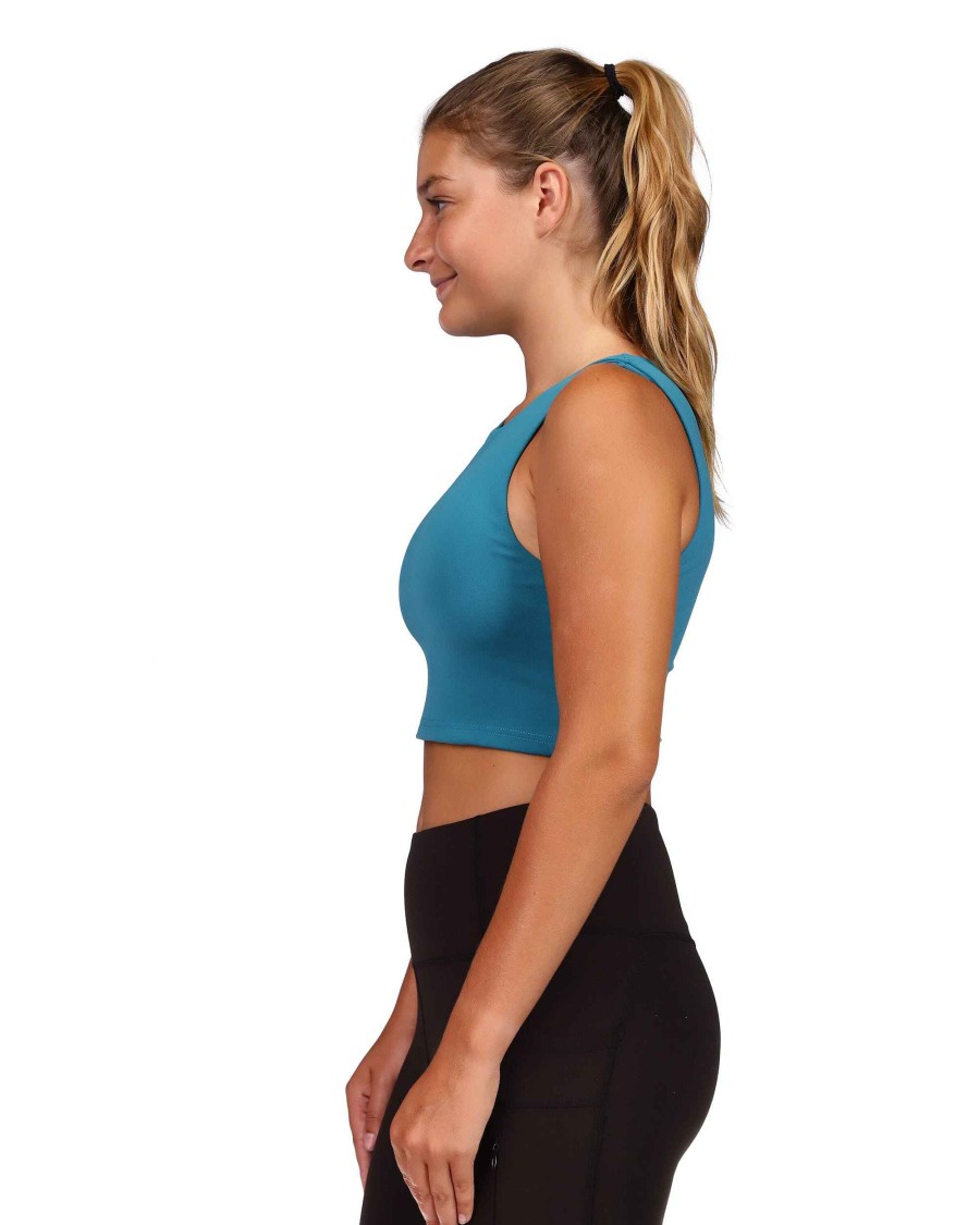 Women S2 Activewear | Reboot Activewear Crop Top Teal