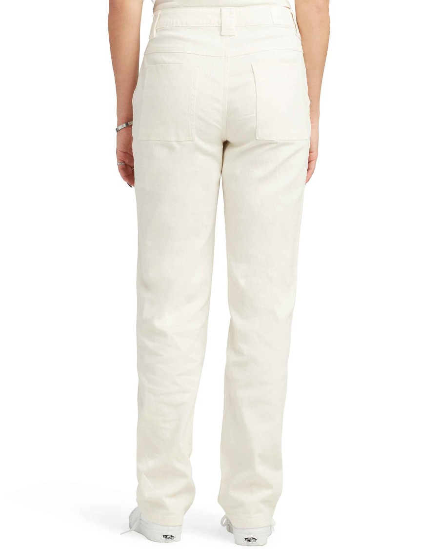 Women Jerry Leigh Bottoms | Sandy Mid Rise Relaxed Fit Pant Cream