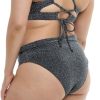 Swimwear SGS Plus Size Swimwear | Stardust Marlee Plus Size High-Waist Bikini Bottom Black