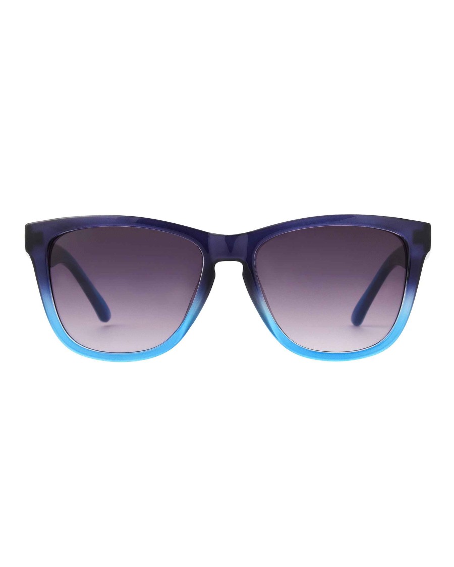 Accessories FGX Sunglasses | Maya Way-Style Frame Sunglasses Navy Crystal