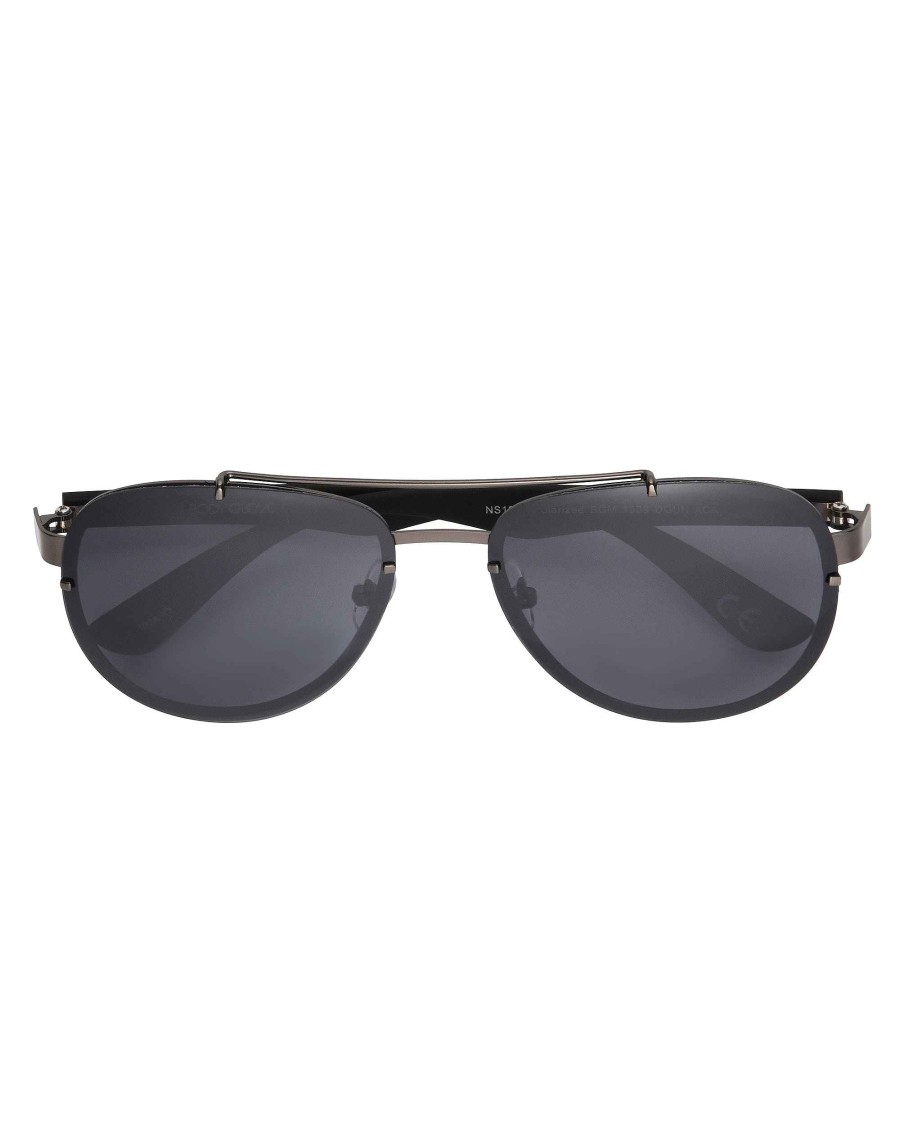 Men FGX Sunglasses | Rush Polarized Aviator Sunglasses - Gunmetal/Black Gun Metal/Black