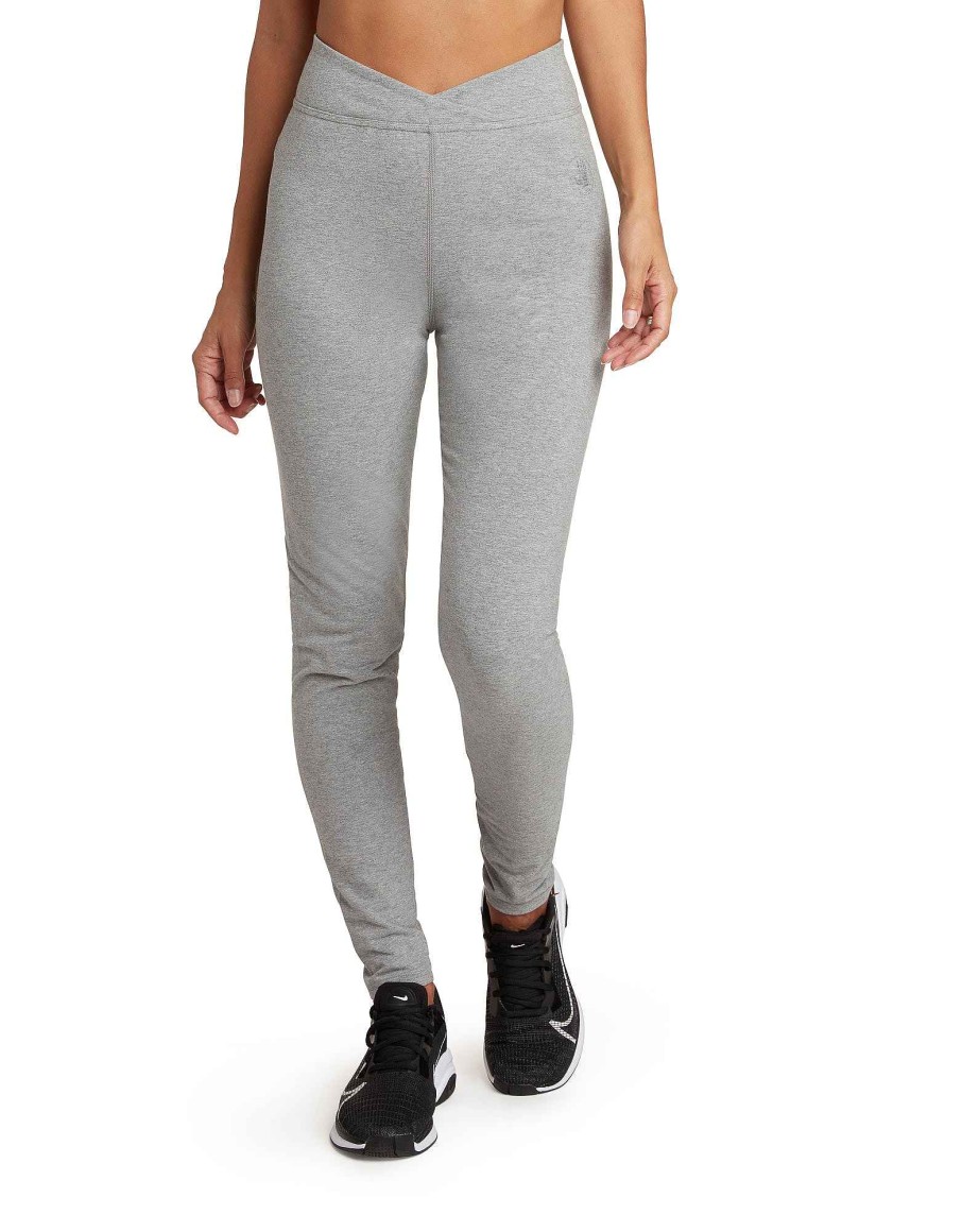 Women Jerry Leigh Sets | Say It Aint So High Waisted Legging Grey Heather