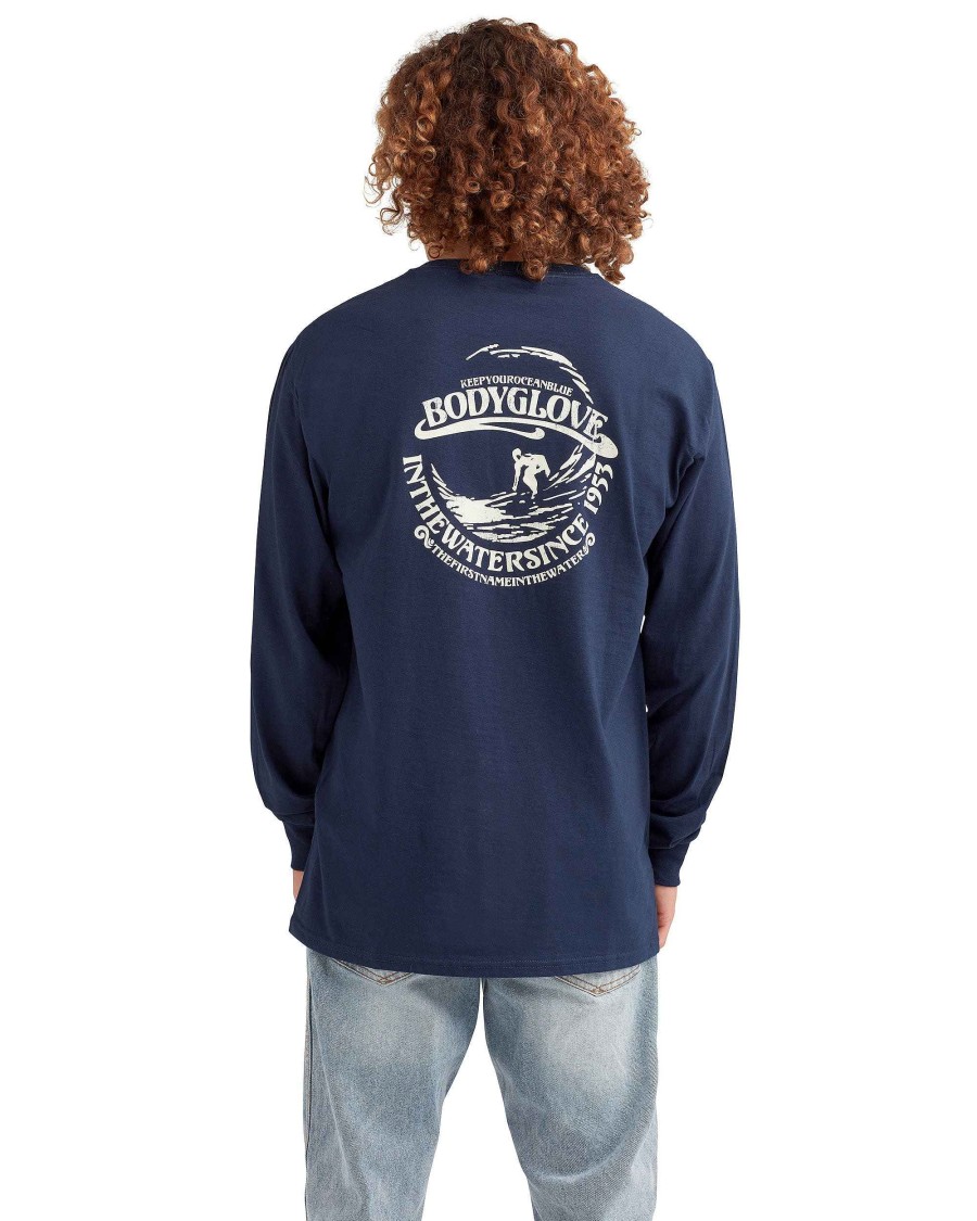 Men Jerry Leigh T-Shirts & Tops | Waterborne Long-Sleeved T-Shirt Navy